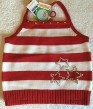 NWT Gymboree LADYBUG Red White Sweater Sleeveless Sequin Trim Vtg 2002 Med 4 Yrs