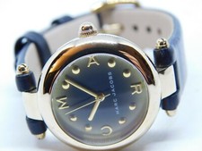 Marc Jacobs MJ1467 Genuine Leather Quartz Analog Women's Watch New Battery