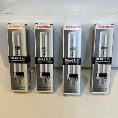 4 SYLVANIA 400 Lumens 20327 DULUX S CF7DS/827 Color G23 BASE NEW FAST SHIPPING