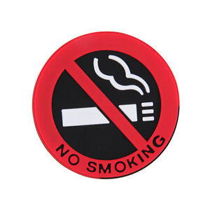 1pc caoutchouc non fumeur signe avertissement logo autocollants voiture taxi porte decal badge stick