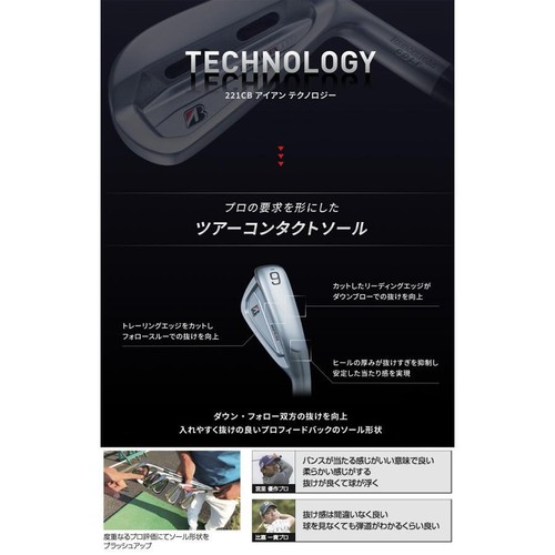 Bridgestone Golf 221CB Iron Set #5-9, PW 6p N.S.Pro Modus3 Tour 120 Steel S-Flex - Picture 7 of 9