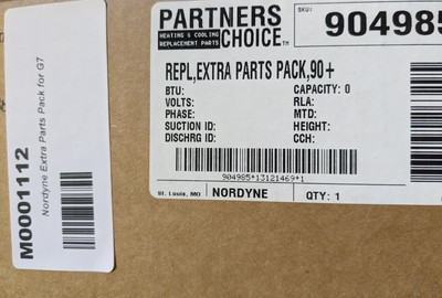 New Partners Choice Nordyne 904985/ M0001112 Repl, Extra Parts Packs 90+