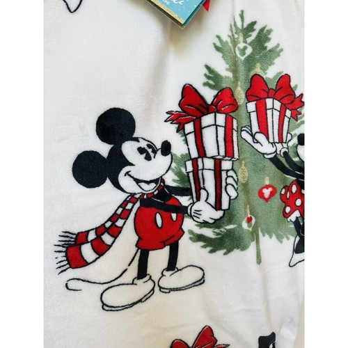 Disney Mickey Minnie Mouse Navidad Peluche Manta Tiro Vacaciones - Imagen 3 de 5