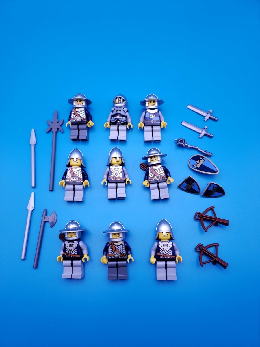 Lego Castle Fantasy Era Lot 9 Minifigures Crown Knights Scale Mail 
