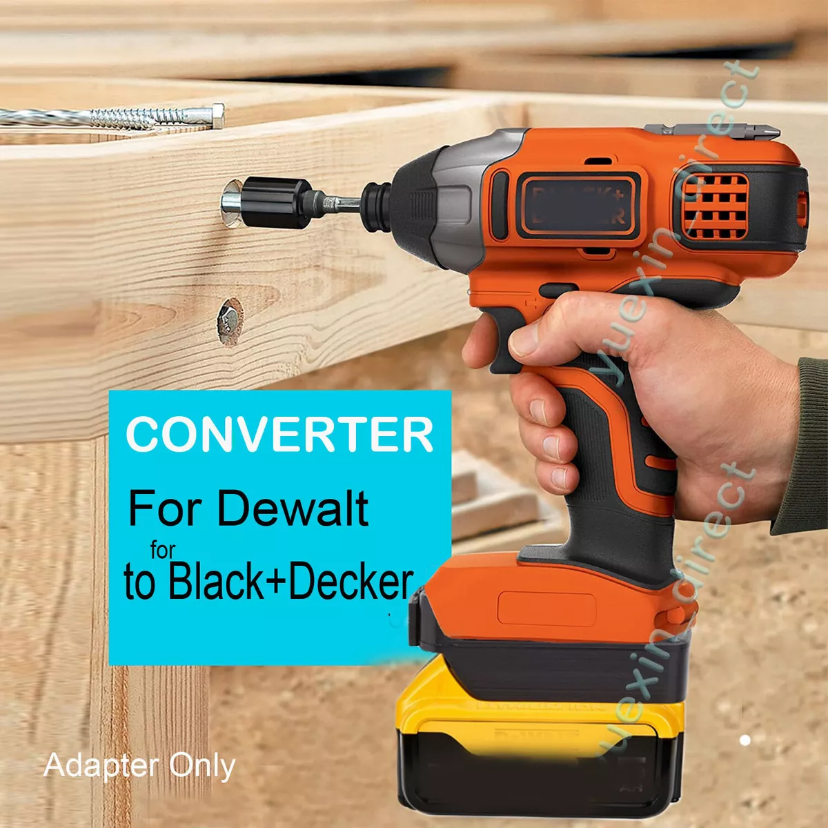 Adapter For Dewalt 20V Battery Convert to for Black+Decker 20V Li-Ion Tools