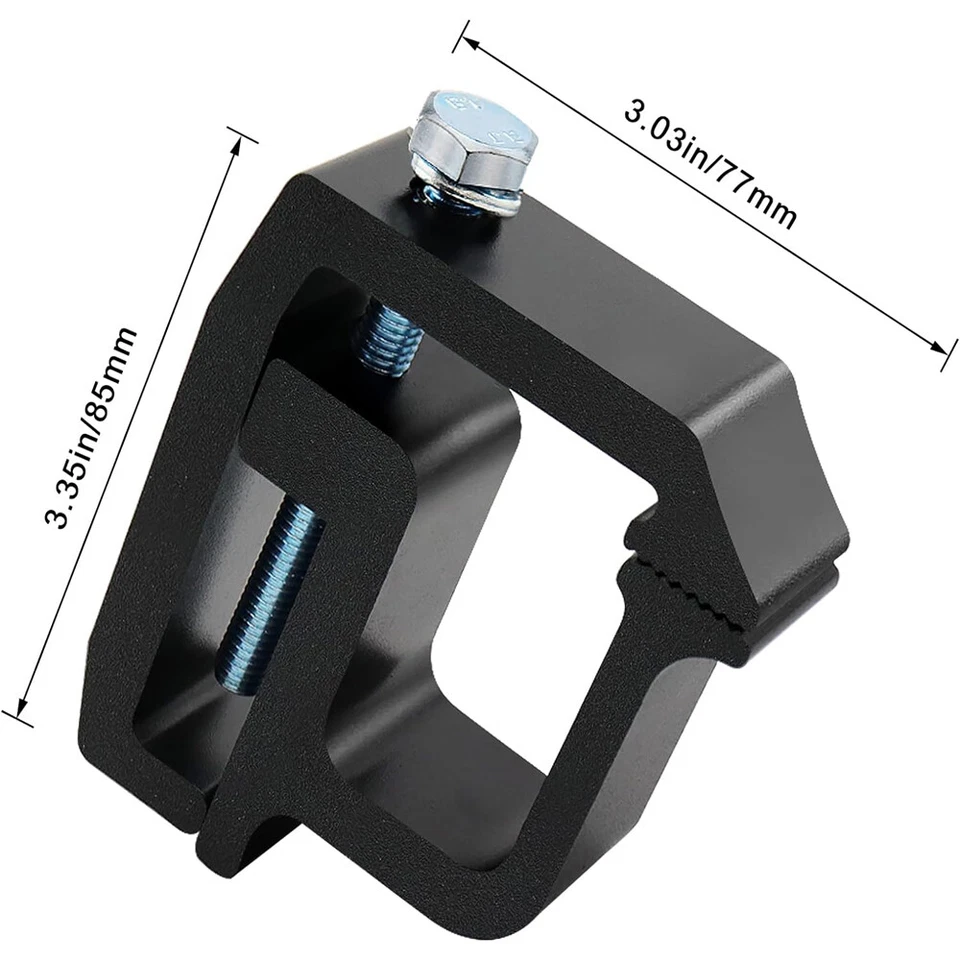 4 PIEZAS Abrazaderas Tapas Camión Topper Camper Carcasa Montaje Resistente Aluminio Negro Foto 2 de 4