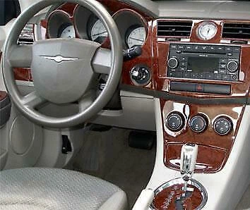 CHRYSLER PT CRUISER FIT 2001 02 03 04 05 KIT DE ACABAMENTO DE PAINEL DE CARBONO MADEIRA CONJUNTO INTERIOR - Imagem 4 de 4