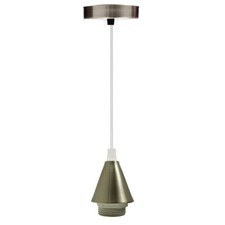 E27 Screw Ceiling Rose Light PVC Fabric Flex Pendant LampHolder Fitting Lighting