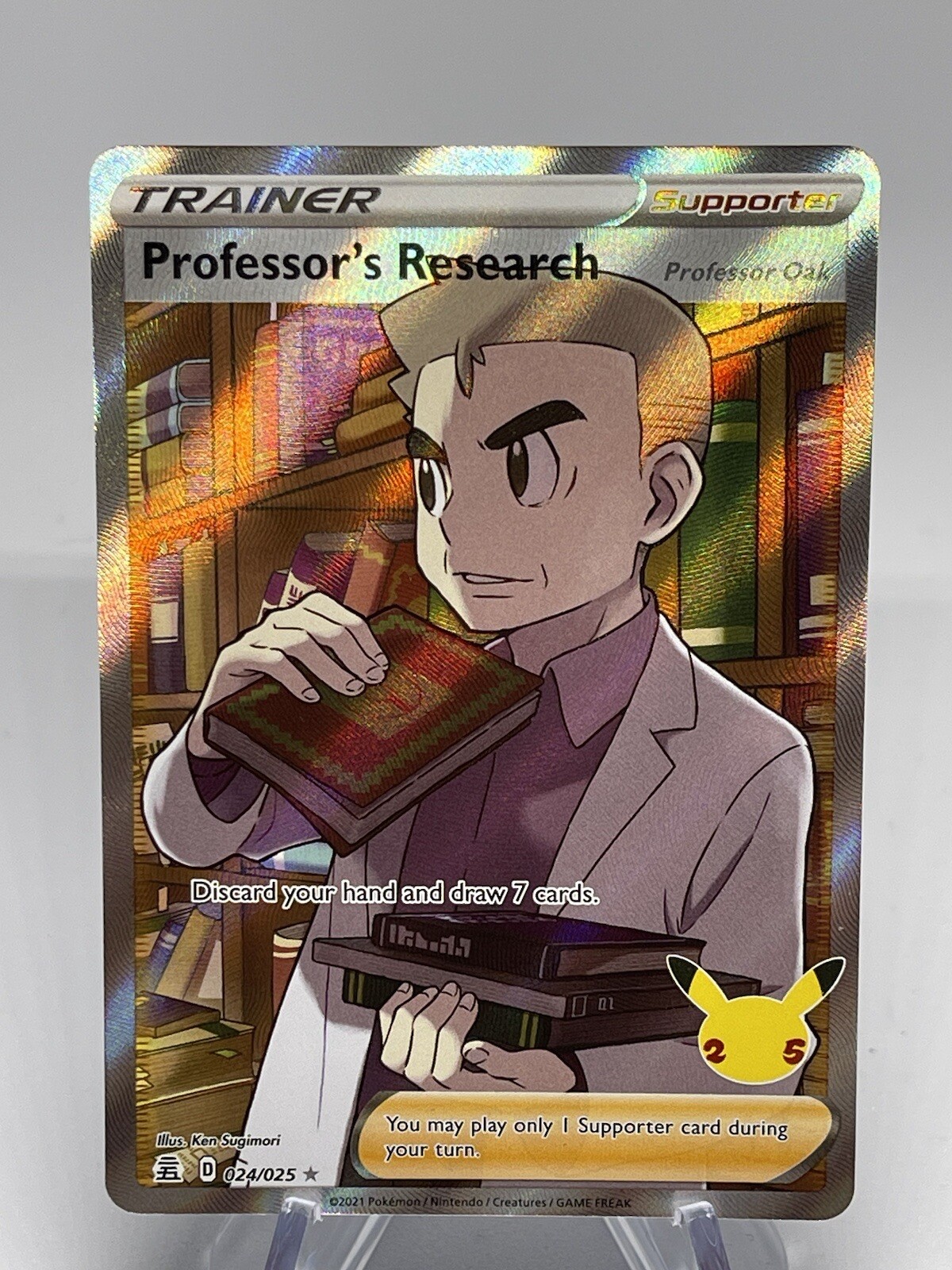 Professors Research Full Art 024/025 Celebrations Pokémon TCG Ultra Rare NM/M #7