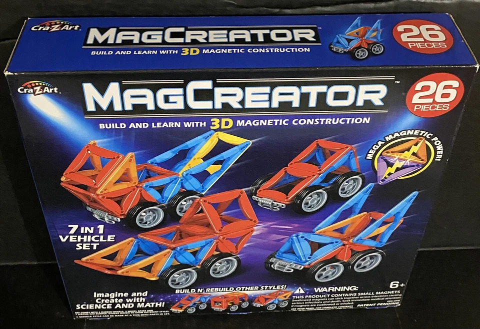 Cra-Z-Art MagCreator 7 In 1 Vehicle Set Brand New Sealed Box! - Image 2 of 4