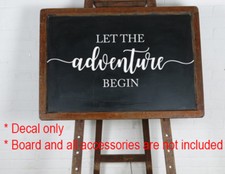 Let the Adventure Begin Wedding Sign Sticker Vinyl Decal Wall Mirror Frame