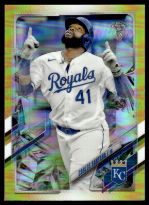 CARLOS SANTANA 2021 TOPPS CHROME GOLD REFRACTOR #207 14/50