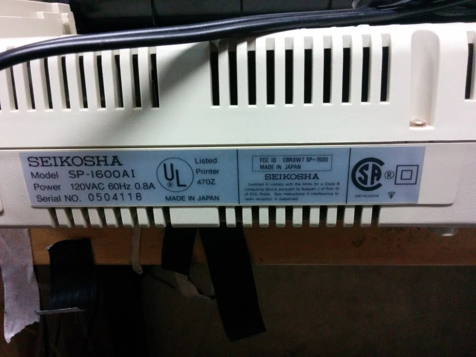 Seikosha SP 1600-AI Dot Matrix Printer For Commodore 64 with Parallel Cable - Image 4 of 4