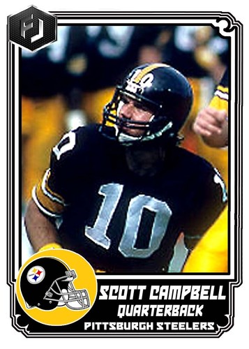ACEO SCOTT CAMPBELL PITTSBURGH STEELERS MASSGESCHNEIDERTE HANDGEFERTIGTE KUNSTKARTE - Bild 1 von 2