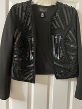 Rare Vtg Cache Beaded Sequin Jacket Women's Size XS
