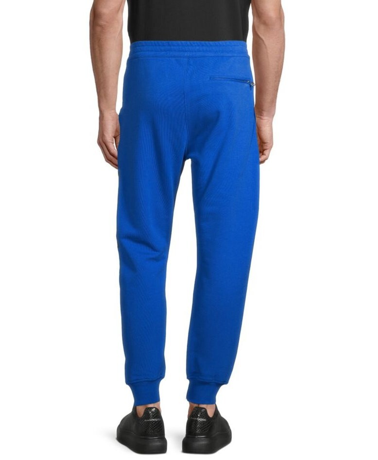 パンツ ALEXANDER MCQUEEN LOGO COTTON SWEATPANTS $950 NWT Alexander McQueen Slim Cut Logo Cotton Blue