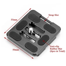 Alum QR Base PU Plate 1/4" Belt Hole Mount for Sirui TY-50X K-40X K-30X G KX