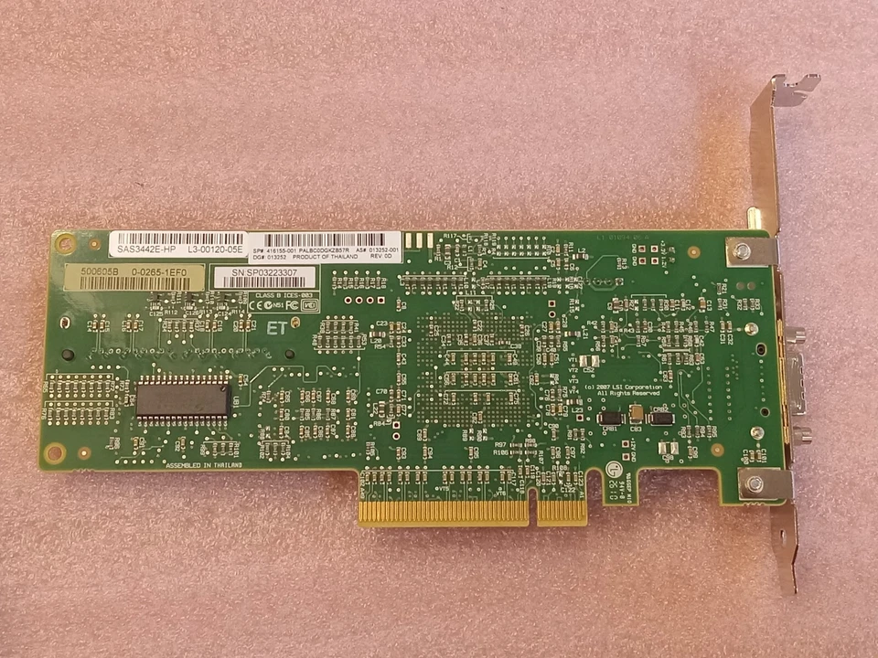 HP 416155-001 LSI Logic SAS3442E-HP 3Gb/s PCI-E SAS HBA Card  - Image 4 of 4