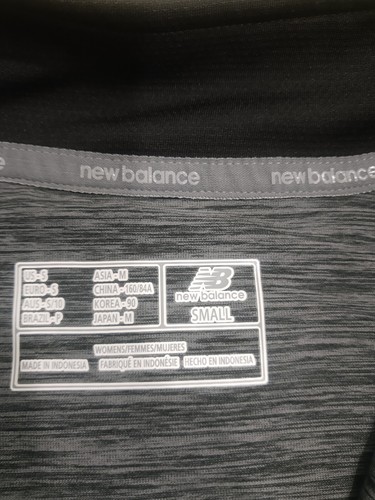 NEW BALANCE SHIRT Womens S Athletic Pullover Grey Zip Neck Thumb Holes NWT - Picture 7 of 8