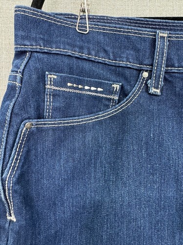 Levi's Denim Pencil Skirt 5 Pocket Style Women's Size 14 Dark Blue - Picture 2 of 9