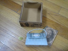 Louis Nichole, by Kurt Adler; Pocket book/Purse/Handbag Bluish Silver/Damask