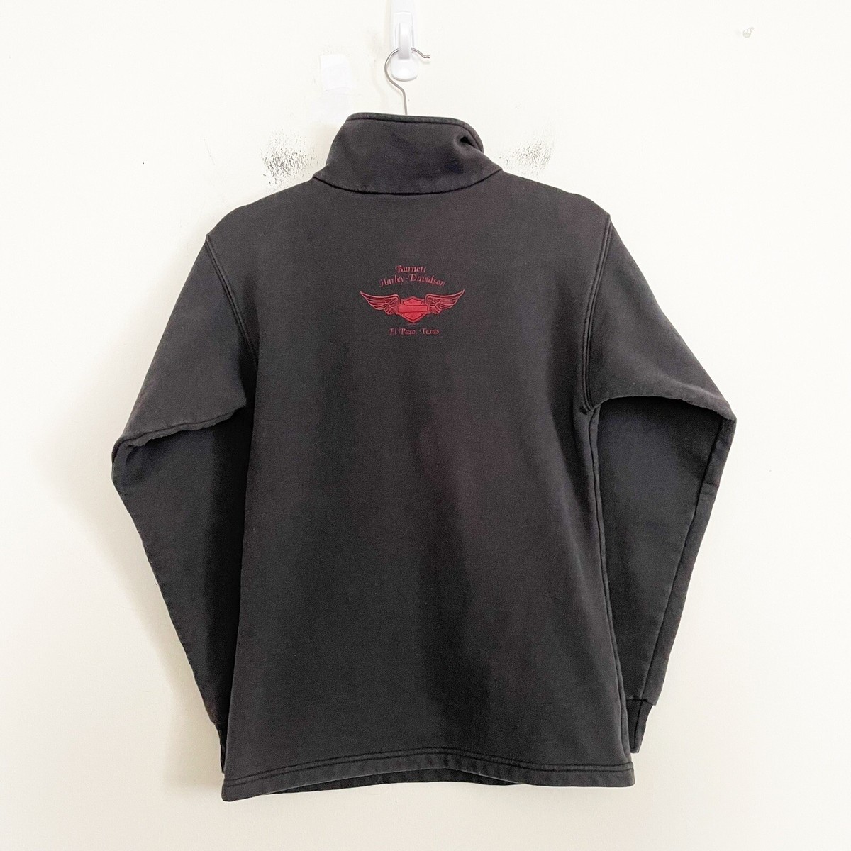 Vintage Harley Davidson Women's 1/4 Zip Pullover Sweatshirt