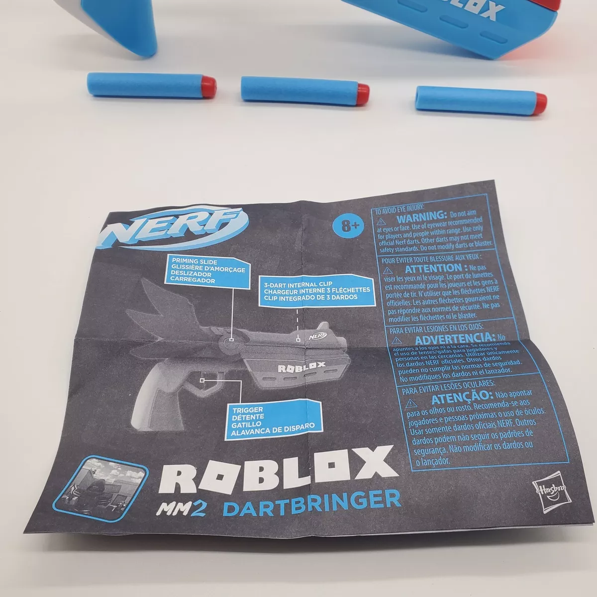 NERF Roblox MM2: Dartbringer Dart Blaster with Internal 3-Dart