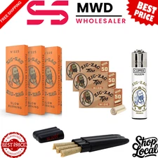 Zig-Zag Orange 1 1/4 Papers + Wide Tips + Zig-Zag Lighter + Case