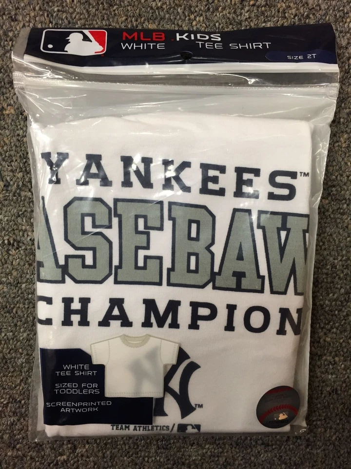 New York Yankees Toddler White Tee Shirt Basebawl Champion New - Image 3 of 4