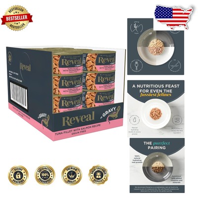 Delicious Grain Free 24 Pack Tuna with Salmon Canned Cat Food - 2.47oz each