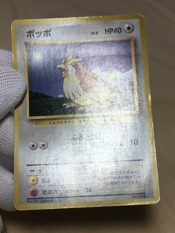 Pidgey Pokemon 1996 Base Set No Rarity 1st Edition Japanese 016 VG