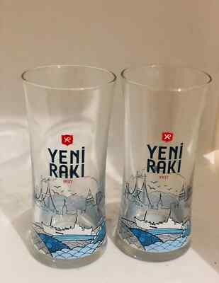 New Raki Istanbul Bosphorus View Theme Raki Glass 6 pieces