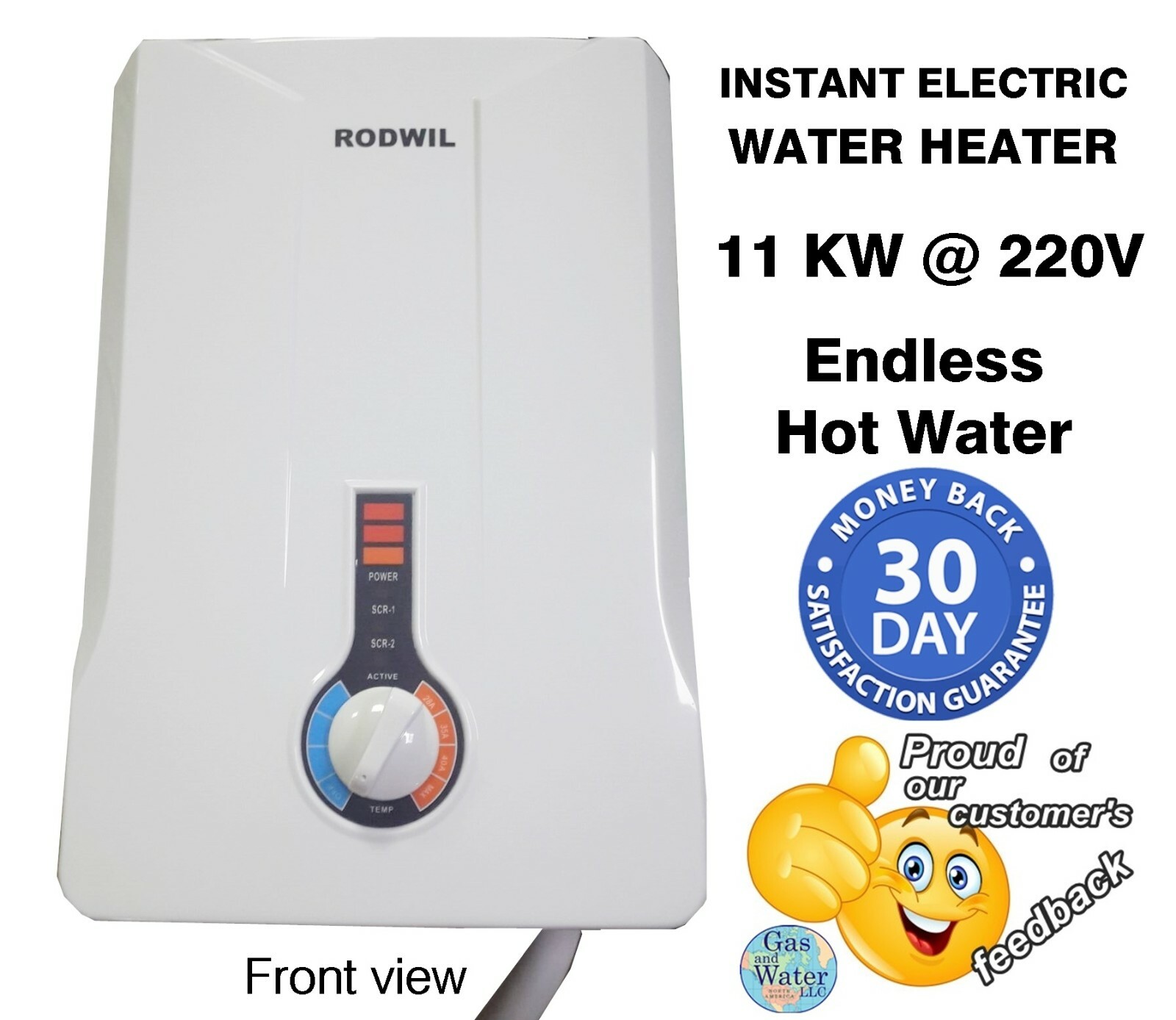 New Electric Tankless Water Heater Endless Hot Shower 2.9 GPM 11KW @220V  715235149850 | eBay