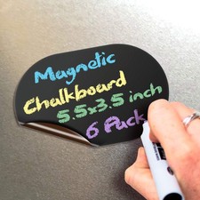 iSYFIX Magnetic Chalkboard Notes - 5.5 x 3.5 inch, 6 Pack, Ellipse - Decorati...