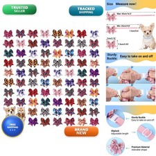 Segarty Dog Bow Ties 80pcs for Small Medium Large Dog Cat Adjustable