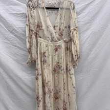 LoveShackFancy Leah Midi Dress, 100% Silk Outer Lining