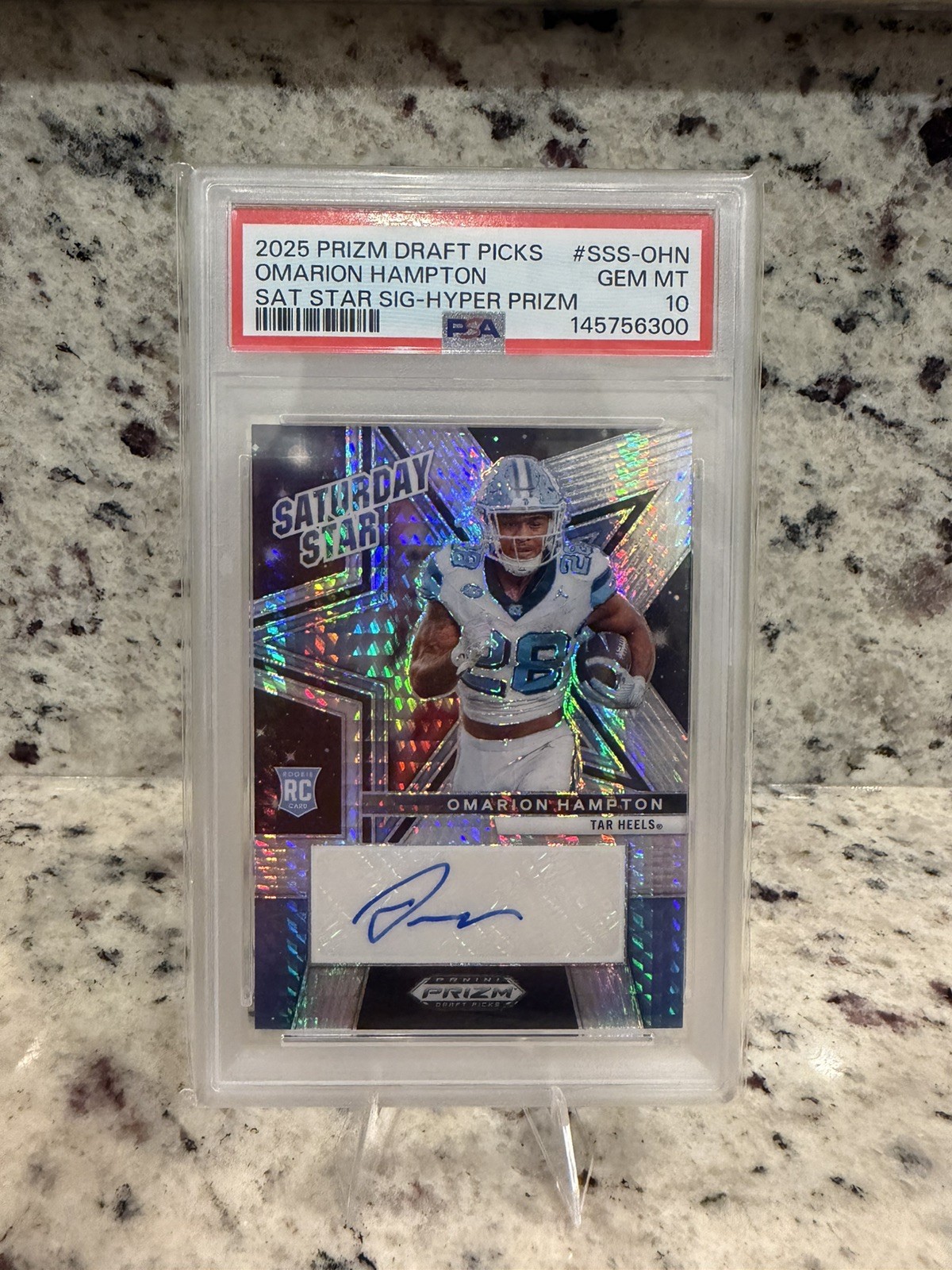 Omarion Hampton Panini Prizm Draft Picks Saturday Star Signatures #SSSOHN Hyper
