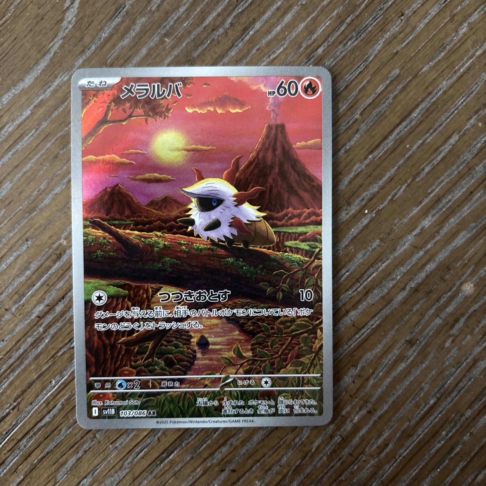 Larvesta 103/086 SV11B: Black Bolt Holo (Japanese)
