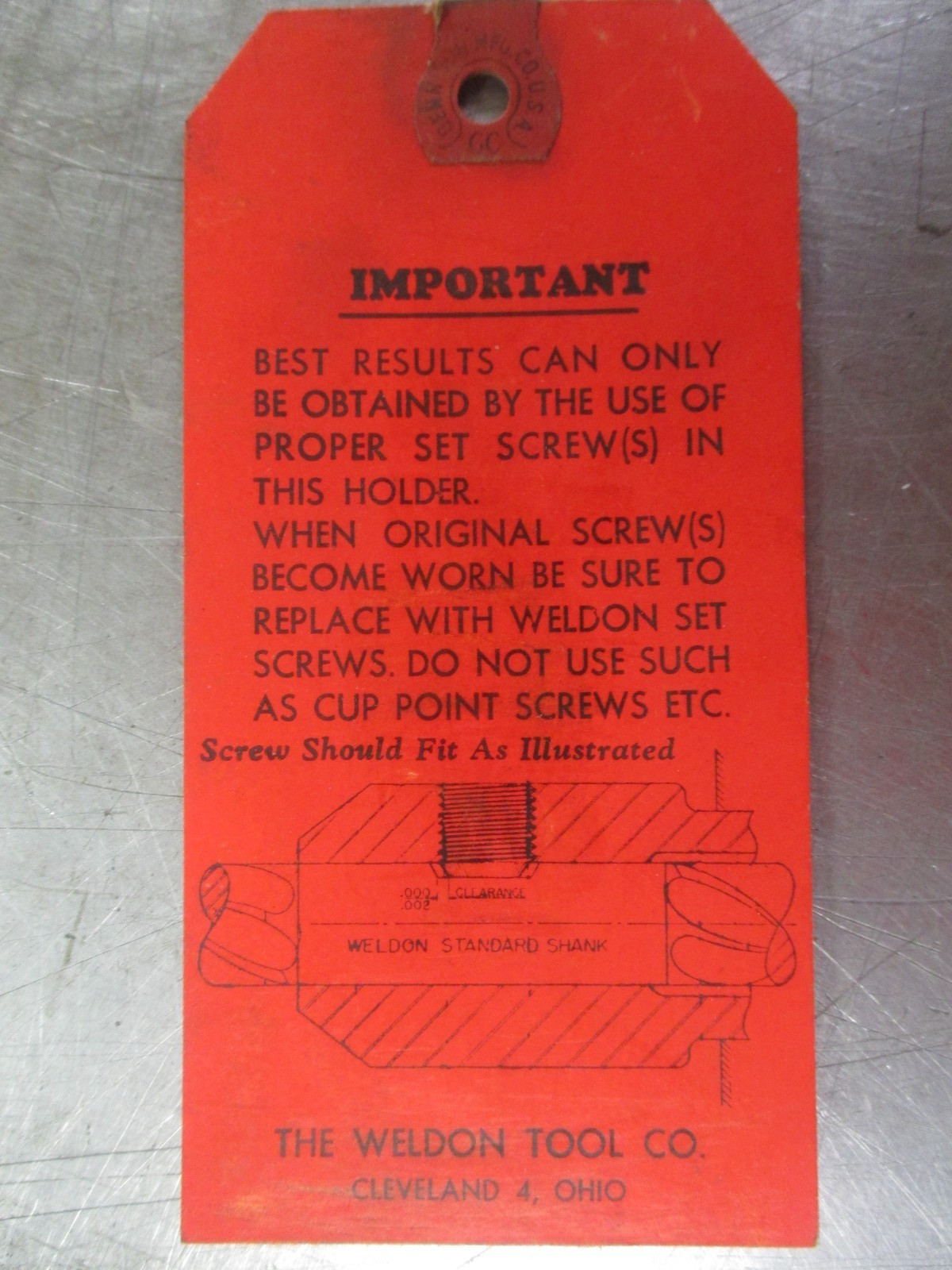 NEW WELDON #10 Brown & Sharpe Taper 7/8" Drawbar Type Endmill Holder