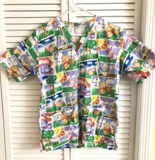 Disney/ Winnie the Pooh Women's Scrub Top - HTF Style/ Mid-2000 - Size XS - EUC