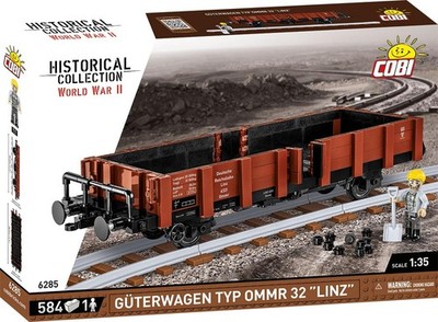 COBI Trains WWII Guterwagen Type Ommr 32 LINZ Locomotive Building Block Set 6285