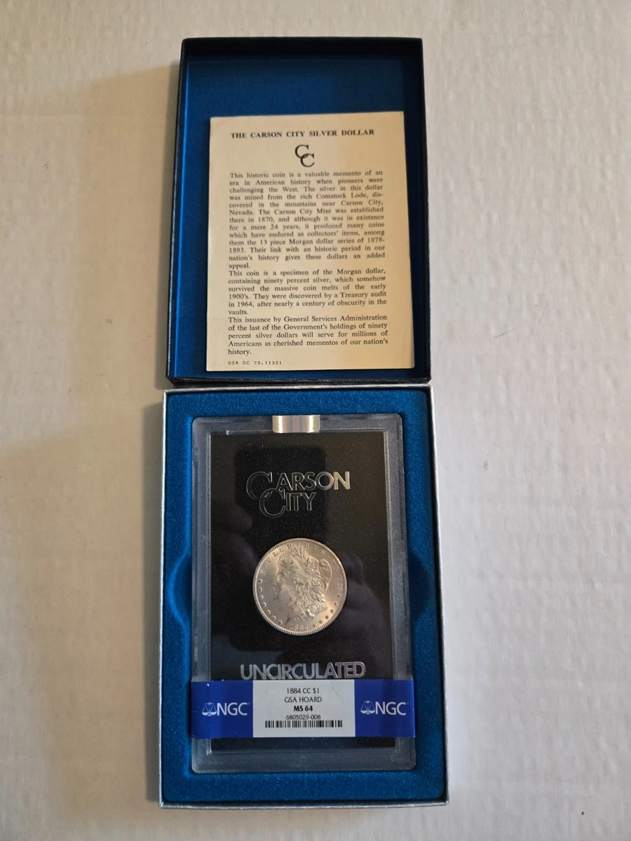 Carson City Grade MS 64 1884 Year Morgan US Dollars (1878-1921