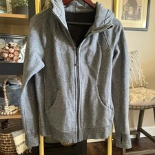 lululemon athletica Gray Full-Zip Hoodie Jacket Yoga Fitness Workout