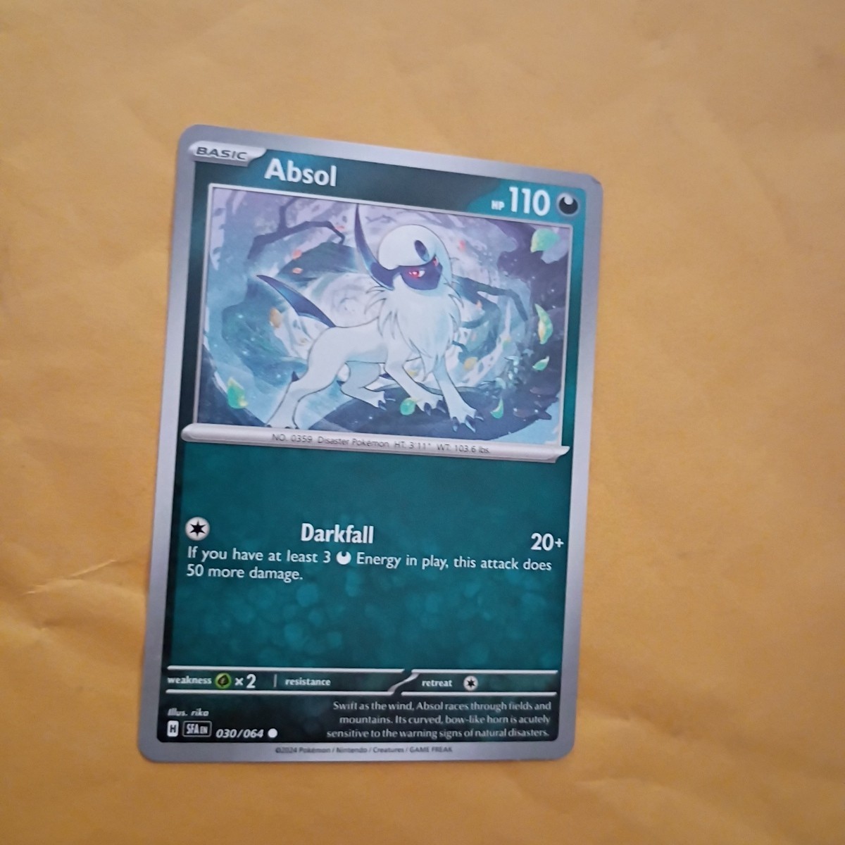 Absol 030/064 Common Shrouded Fable Pokemon Card 