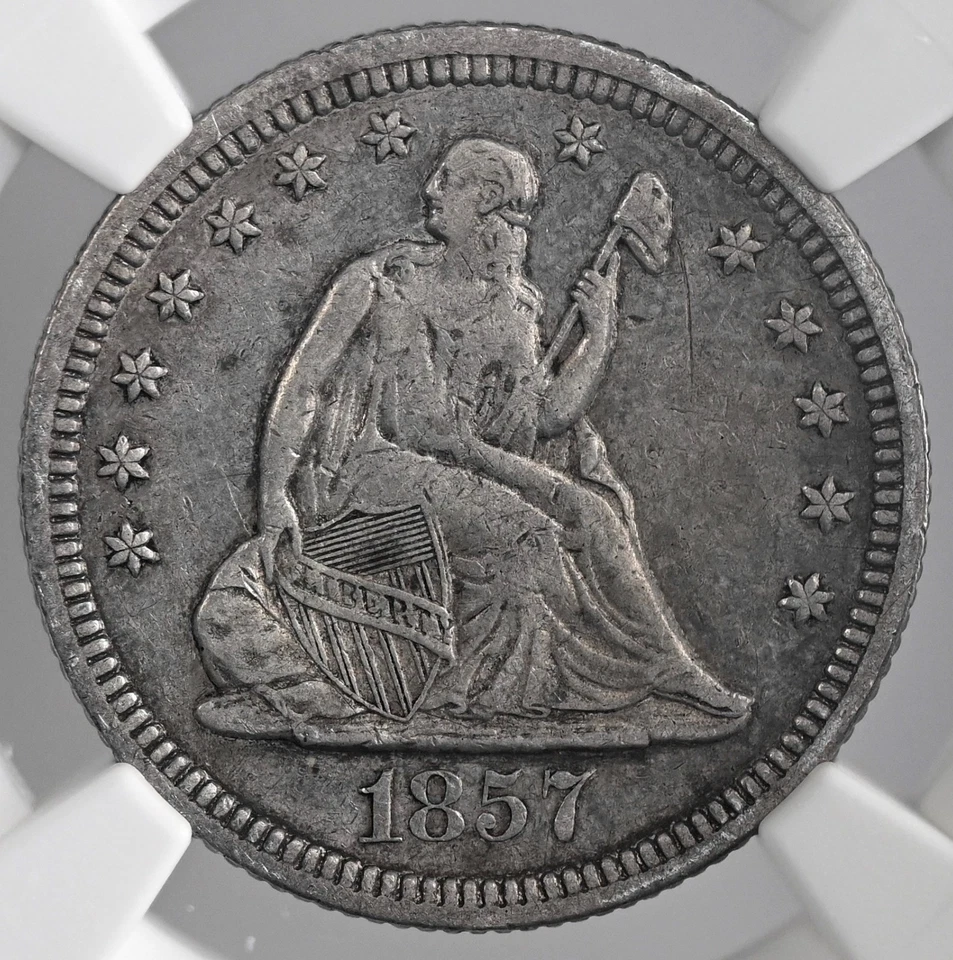 1857-O 25C SEATED LIBERTY QUARTER NGC XF DETAILS "CLEANED" #8405236-009 - Image 2 of 4