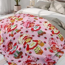 Soft Comfortable Funny Throw Blanket Strawberry Shortcake Vintage Blanket