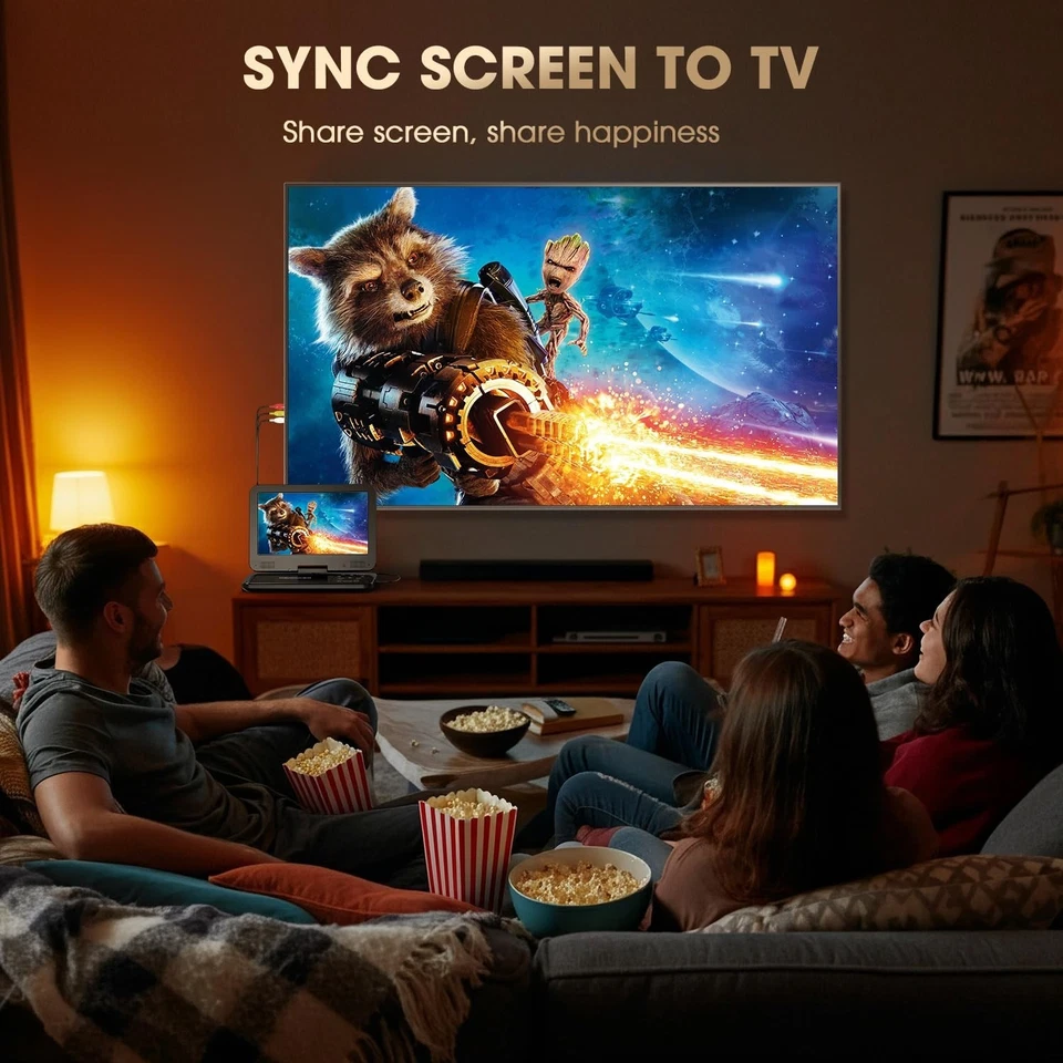 DBPOWER 12" Portable DVD Player with 5-Hour Rechargeable Battery, 10" Swivel ... - Image 2 of 4