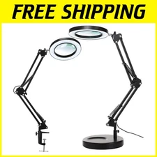 10X Magnifying Glass with Dimmable LED Lamp - 3 Color Modes