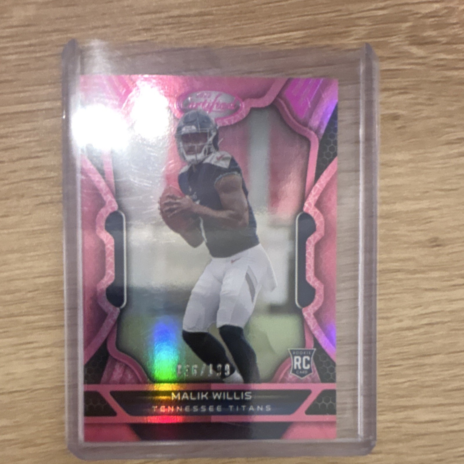 2022 Panini Certified Mirror Pink Rookie Malik Willis #103 /199 Tennessee Titans