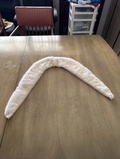 Vintage Fur Collar Neck Wrap White Cream